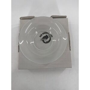 Spiegelau Clear Glass Textured Honeycomb Pattern Salad Dessert Plate 7.5 Inch